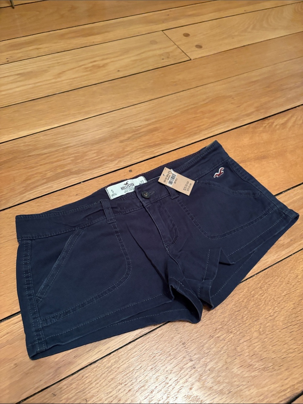 Hollister Navy Cotton Blend Women’s Shorts